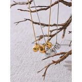 316l Stainless Steel Water Drop Pendant Necklace Silver
