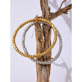 Waterproof Stainless Steel Bead Bracelet Bangle for Women