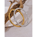 Waterproof Stainless Steel Bead Bracelet Bangle for Women