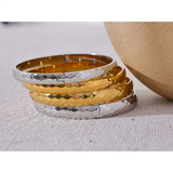 60mm Stainless Steel Texture Bracelet Bangle Silver Metal