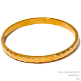 60mm Stainless Steel Texture Bracelet Bangle Silver Metal