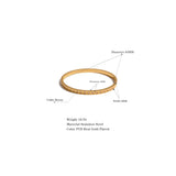 Stainless Steel Bangle Bracelet CZ 18K Plated Statement Jewelry