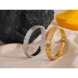 62mm Coin Style Bracelet Bangle Stainless Steel Vintage Charm Unisex Jewelry
