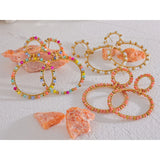 Colorful Crystal Beads Hollow Drop Dangle Earrings Women Summer Y2K Jewelry