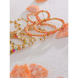 Colorful Crystal Beads Hollow Drop Dangle Earrings Women Summer Y2K Jewelry