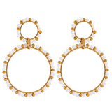 Colorful Crystal Beads Hollow Drop Dangle Earrings Women Summer Y2K Jewelry