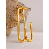 Stainless Steel Pearl Earrings Waterproof Statement Exaggerated Jewelry