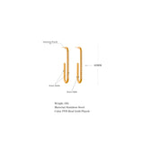 Stainless Steel Pearl Earrings Waterproof Statement Exaggerated Jewelry