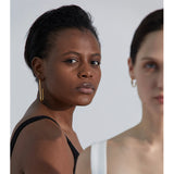 Stainless Steel Pearl Earrings Waterproof Statement Exaggerated Jewelry