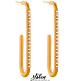 Stainless Steel Pearl Earrings Waterproof Statement Exaggerated Jewelry