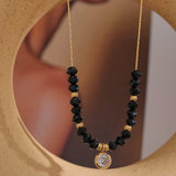 CZ Pendant Necklace Stainless Steel Chain Charm Jewelry