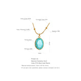 Amazonite Stone Pendant Collar Necklace for Women