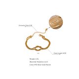 Stainless Steel Gypsophila Knot Cuff Bracelet 18k Plated Bangle Bijoux