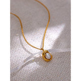 Natural Pearl Drop Pendant Necklace 18k Plated Chain Collar Jewelry