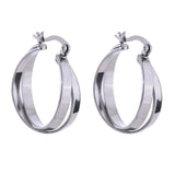 Charm Metal Layered Round Hoop Earrings Stainless Steel 18 K Plated