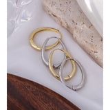 Geometric Texture Hoop Earrings Plated Statement Party Gift Jewelry