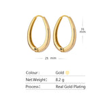 Geometric Texture Hoop Earrings Plated Statement Party Gift Jewelry