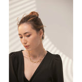 Geometric Texture Hoop Earrings Plated Statement Party Gift Jewelry