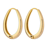 Geometric Texture Hoop Earrings Plated Statement Party Gift Jewelry
