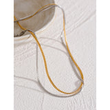 Minimalist Delicate Stainless Steel Chain Necklace 18K Plated Jewelry