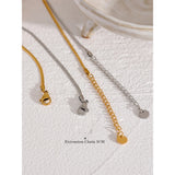 Minimalist Delicate Stainless Steel Chain Necklace 18K Plated Jewelry