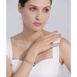 Evil Eye Stainless Steel Bangle Bracelet Zircon Waterproof Jewelry