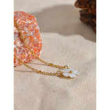 Shell Flower Pendant Necklace Gift Stainless Steel Chain Jewelry