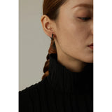 Colorful Crystal Huggie Earrings Stainless Steel Golden Unusual Hoops