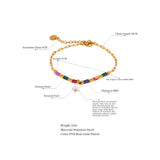 Colorful Stone Pearl Bracelet Y2K Charm Jewelry Women