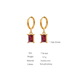 Sparkly CZ Hoop Earrings Stainless Steel Huggies