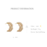 Natural Shell Flower Stud Earrings for Women Geometric Small Earrings