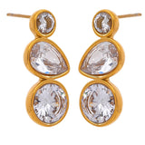 AAA CZ Stainless Steel Stud Earrings Daily Wear Jewelry