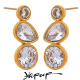 AAA CZ Stainless Steel Stud Earrings Daily Wear Jewelry