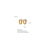 CZ Stainless Steel Huggie Hoop Earrings, Water-resistant Jewelry