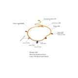 Colorful CZ Stainless Steel Anklet Snake Chain Zircon Jewelry