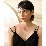 Double-sided Shell Pendant Necklace Stainless Steel 18K PVD Plated