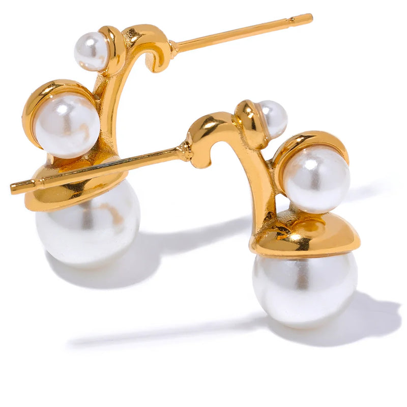 Golden Sweet Jewelry Gift Stainless Steel Stud Earrings for Women