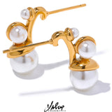 Golden Sweet Jewelry Gift Stainless Steel Stud Earrings for Women