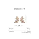 Leaf Plant Stud Earrings Natural Shell Brincos Women Party Jewelry