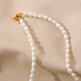 Freshwater Pearls Heart Pendant Turquoise Necklace