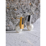Pearl Stainless Steel Stud Earrings Acrylic Jewelry Women