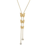 Butterfly Sexy Pendant Necklace for Women Cubic Zirconia Jewelry