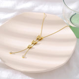Butterfly Sexy Pendant Necklace for Women Cubic Zirconia Jewelry