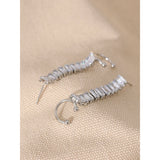 CZ 18K Plated Steel Ear Clip Earrings Stylish Jewelry Women