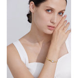 CZ Snake Chain Stainless Steel Bracelet Bangle for Women