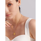 Celestial Sun Moon Pendant Necklace Stainless Steel Charm Jewelry