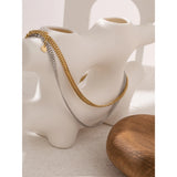Double Layer Stainless Steel Necklace Jewelry
