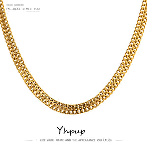 Double Layer Stainless Steel Necklace Jewelry