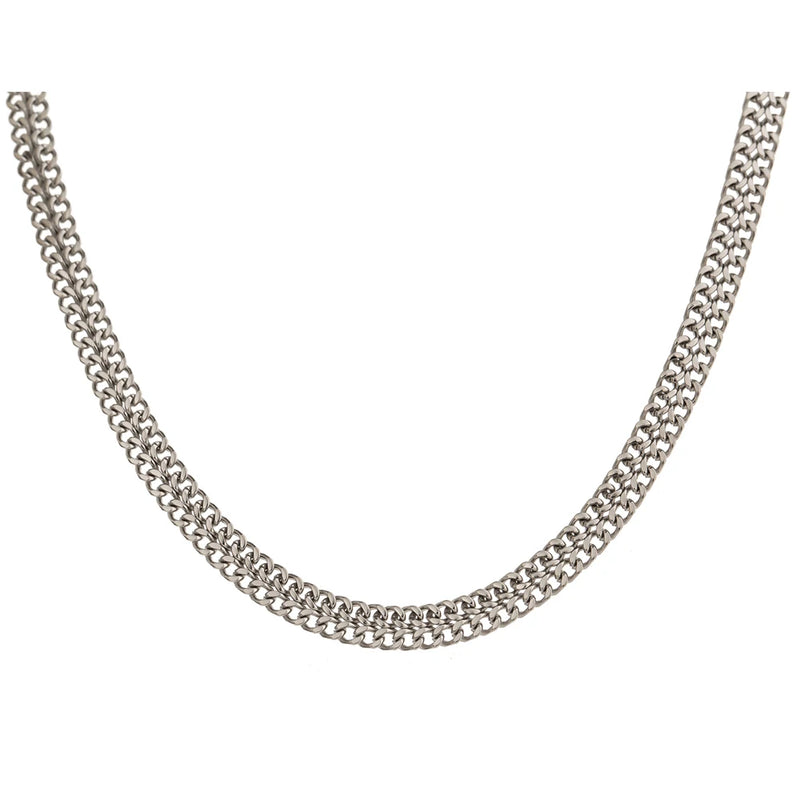 Double Layer Stainless Steel Necklace Jewelry