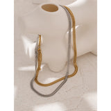 Double Layer Stainless Steel Necklace Jewelry